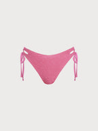 Premium Pembe Çiçekli Jakarlı Bikini Altı - Şıklık ve Konfor