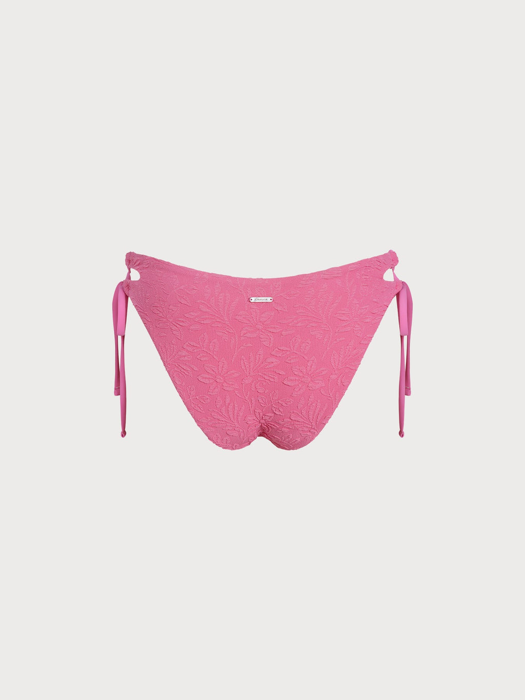 Premium Pembe Çiçekli Jakarlı Bikini Altı - Şıklık ve Konfor