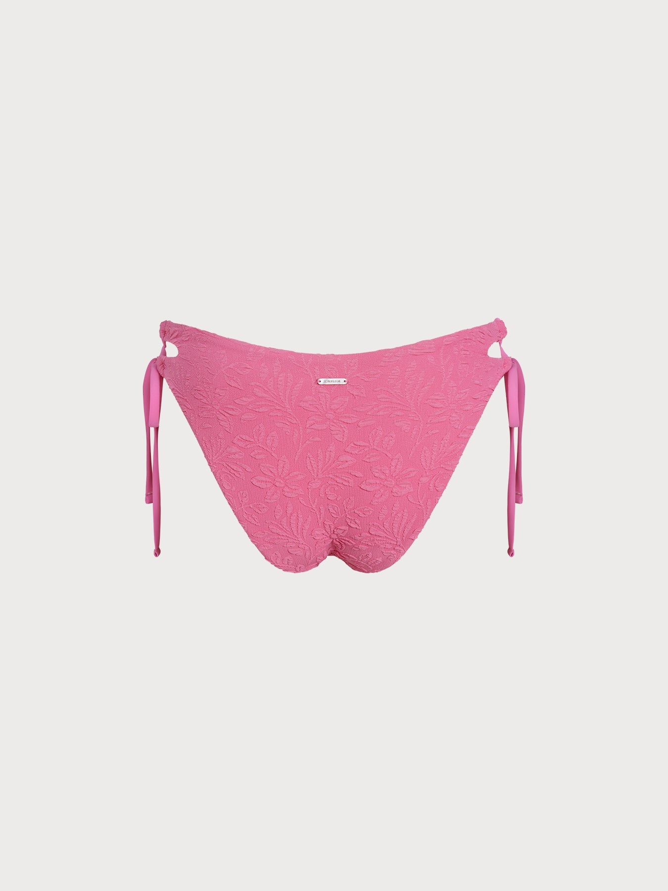 Premium Pembe Çiçekli Jakarlı Bikini Altı - Şıklık ve Konfor