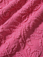 Premium Pembe Jakarlı Desteksiz Üçgen Bikini Üstü