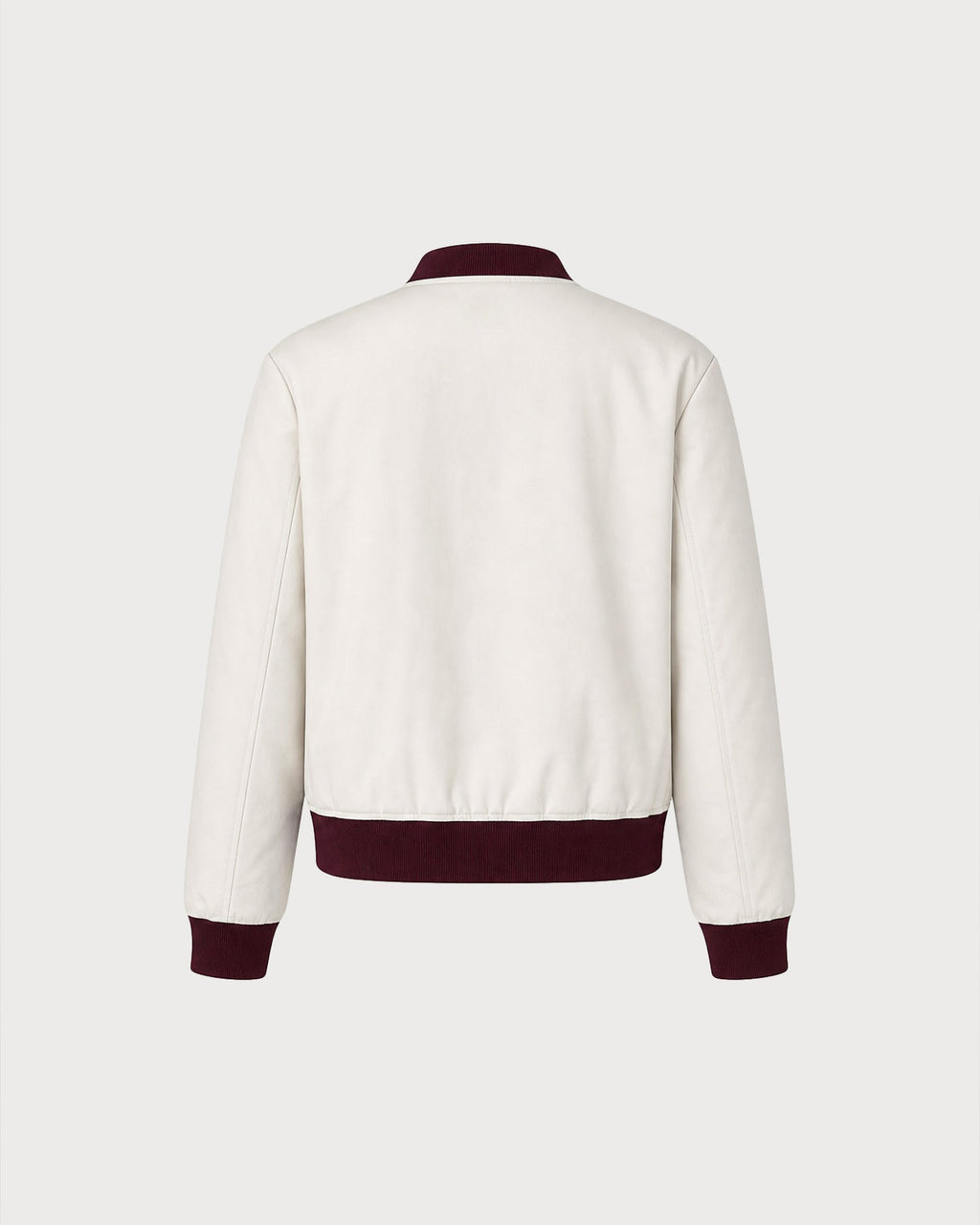 Off White Fermuarlı Cepli Kontrast Ceket