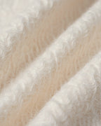 Off White Düz Fermuarlı Cepli Ceket