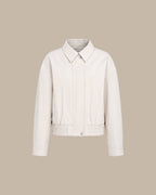 Off White Fermuarlı Cepli Ceket