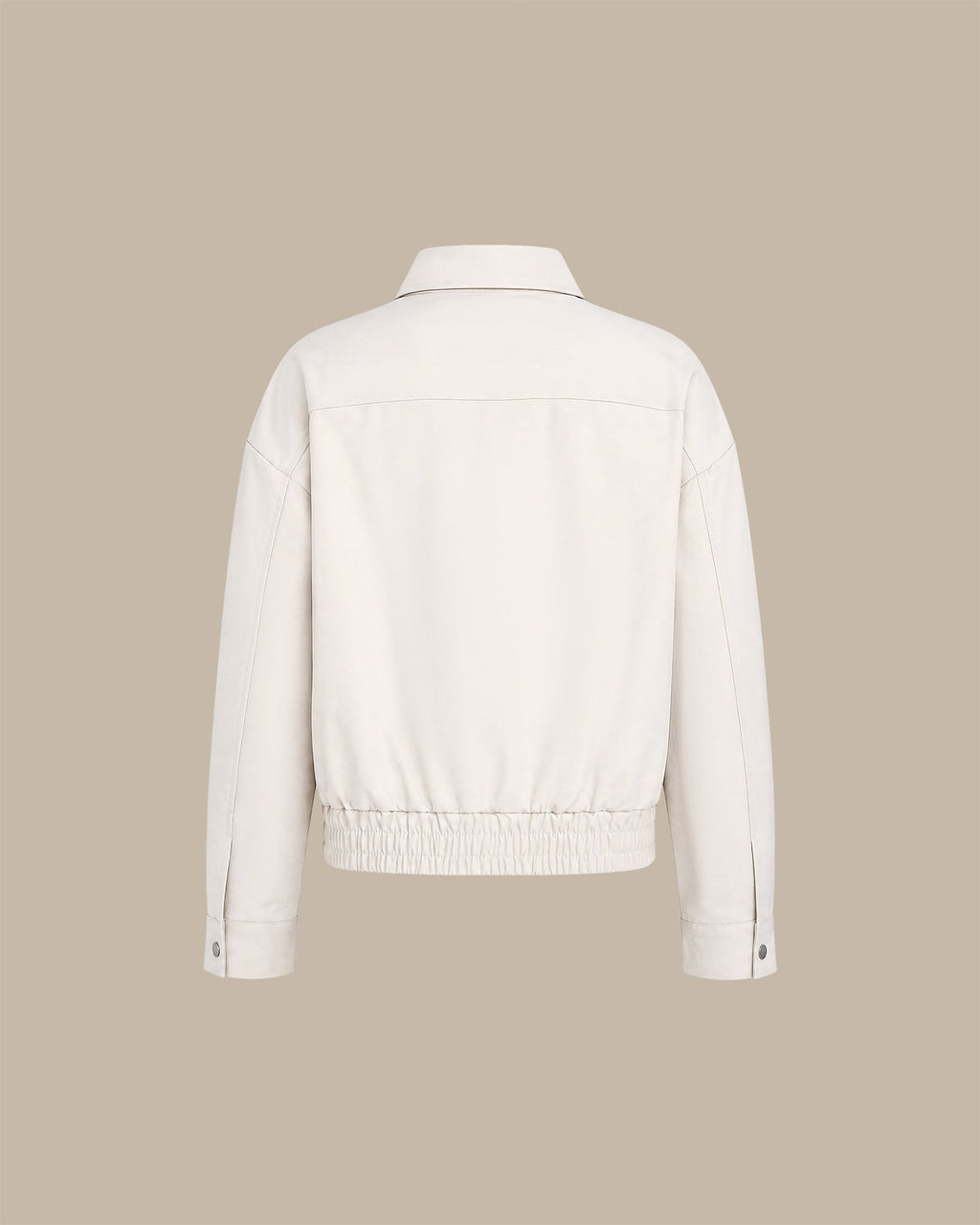 Off White Fermuarlı Cepli Ceket