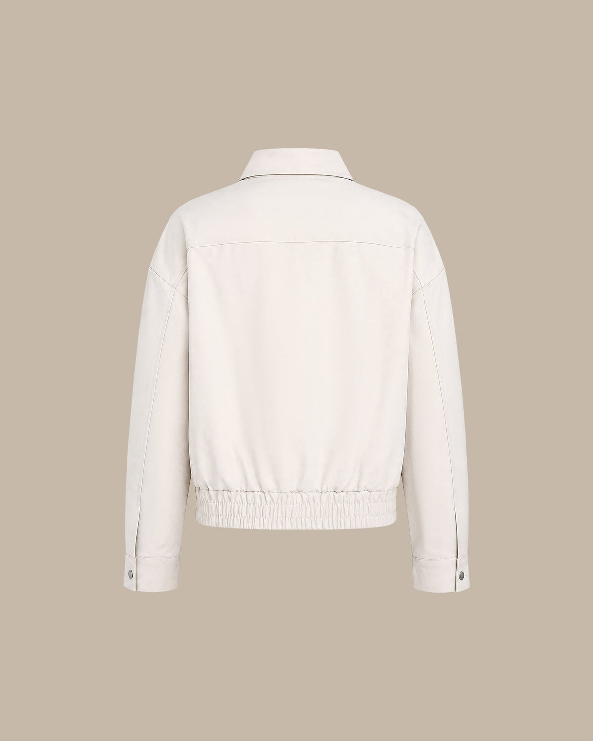 Off White Fermuarlı Cepli Ceket