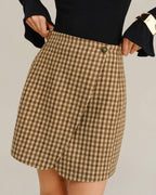 Haki Ekose Sarma Mini Etek